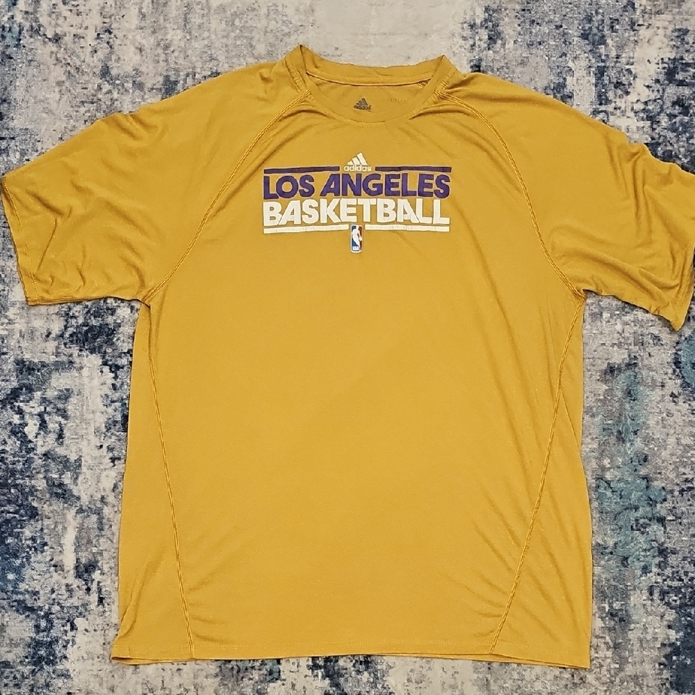 Adidas Gold Los Angeles Lakers Team Issue Basketball Tee 2xlt